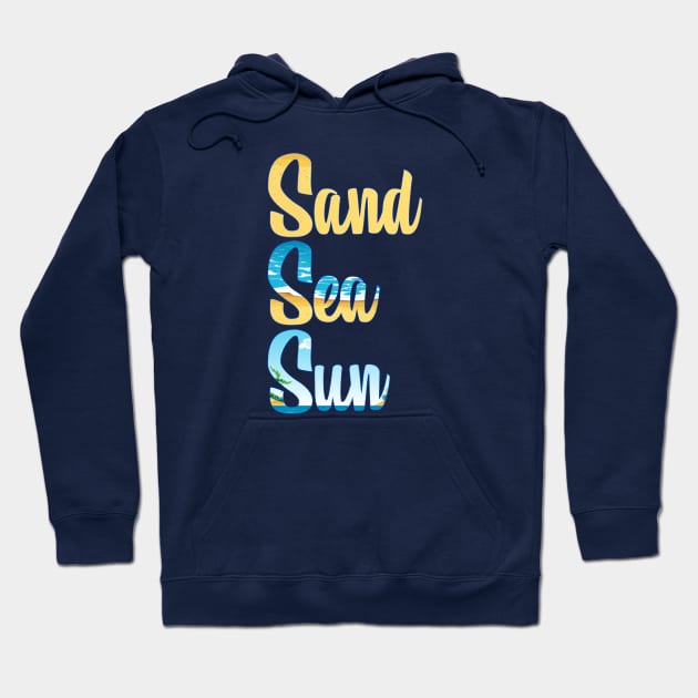 Sand Sea Sun Hoodie by Purwoceng